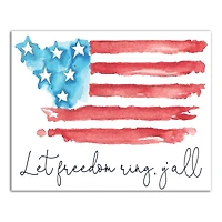 Let Freedom Ring Y'all Canvas Wall Art