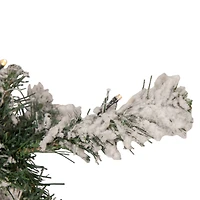 2ft. Pre-Lit Flocked Bristol Pine Artificial Christmas Tree, Warm Clear LED Lights