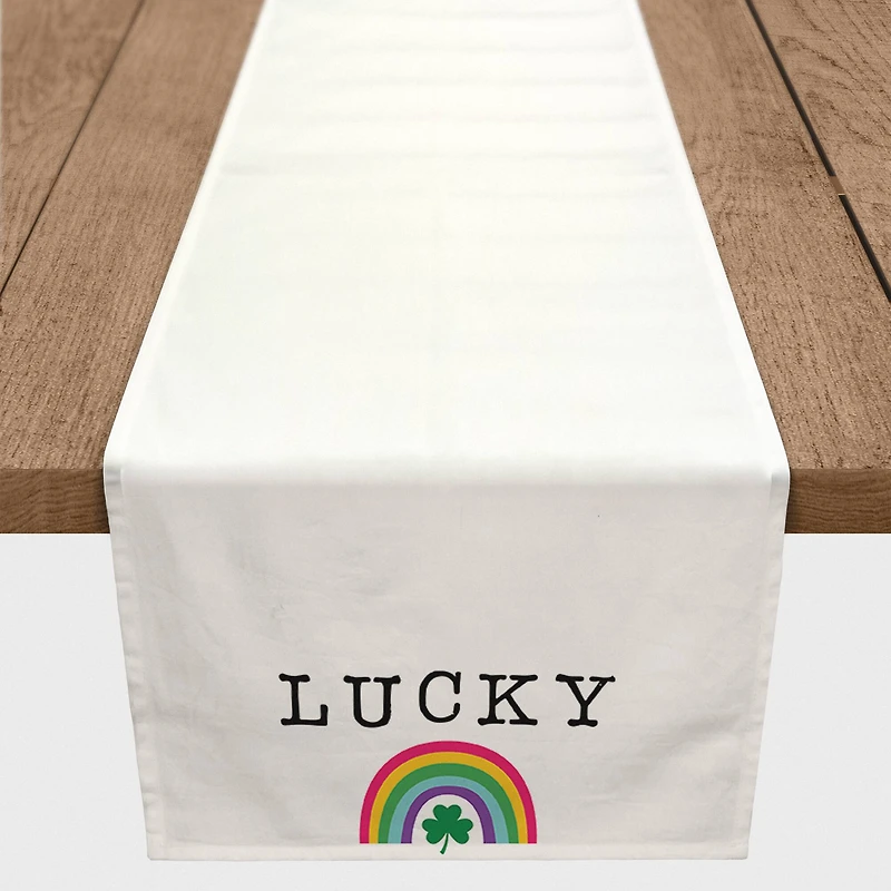 Lucky Rainbow 16" x 72" Poly Twill Table Runner