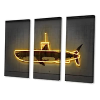Designart - Yellow submarine - Modern Canvas Artwork