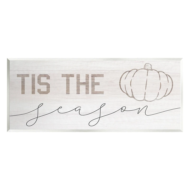 Stupell Industries Tis The Season Pumpkin Wall Plaque Art