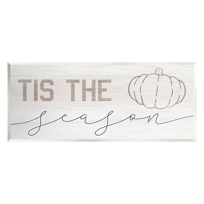 Stupell Industries Tis The Season Pumpkin Wall Plaque Art