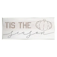 Stupell Industries Tis The Season Pumpkin Wall Plaque Art