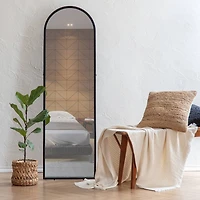 Habitat Aria 60" Black Standing Arched Mirror