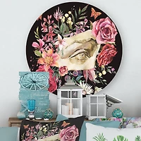 Designart - Greek Sculpture David Eye With Dried Wildflowers