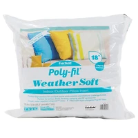 Poly-Fil® Weather Soft™ Indoor/Outdoor Pillow Insert, 18" x 18"