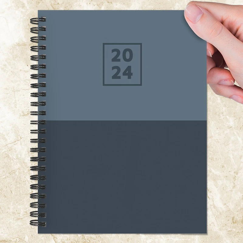 TF Publishing 2024 Blue Blocked Medium Weekly Monthly Planner