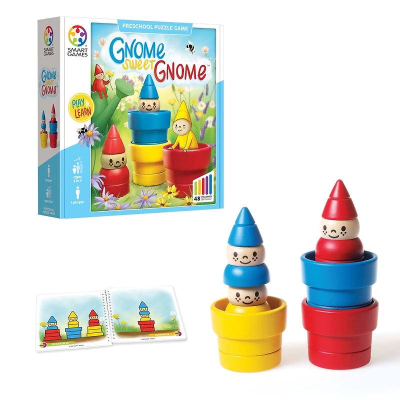 SmartGames® Gnome Sweet Gnome Preschool Puzzle Game Set