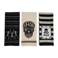 DII® Assorted Skeleton Embellished Dishtowel Set