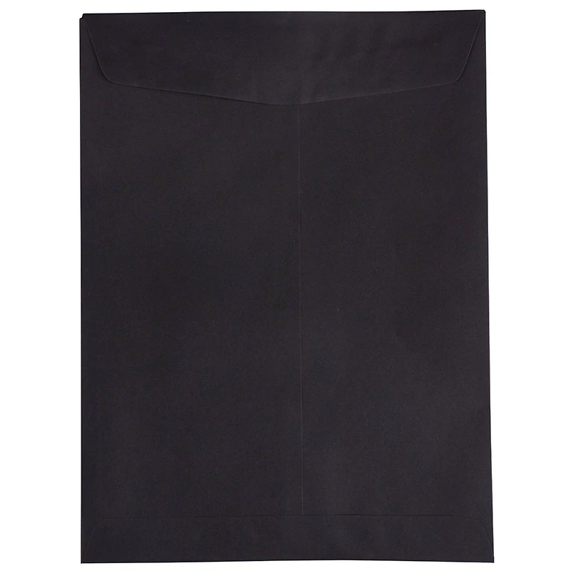 JAM Paper Black 9" x 12" Open End Envelopes