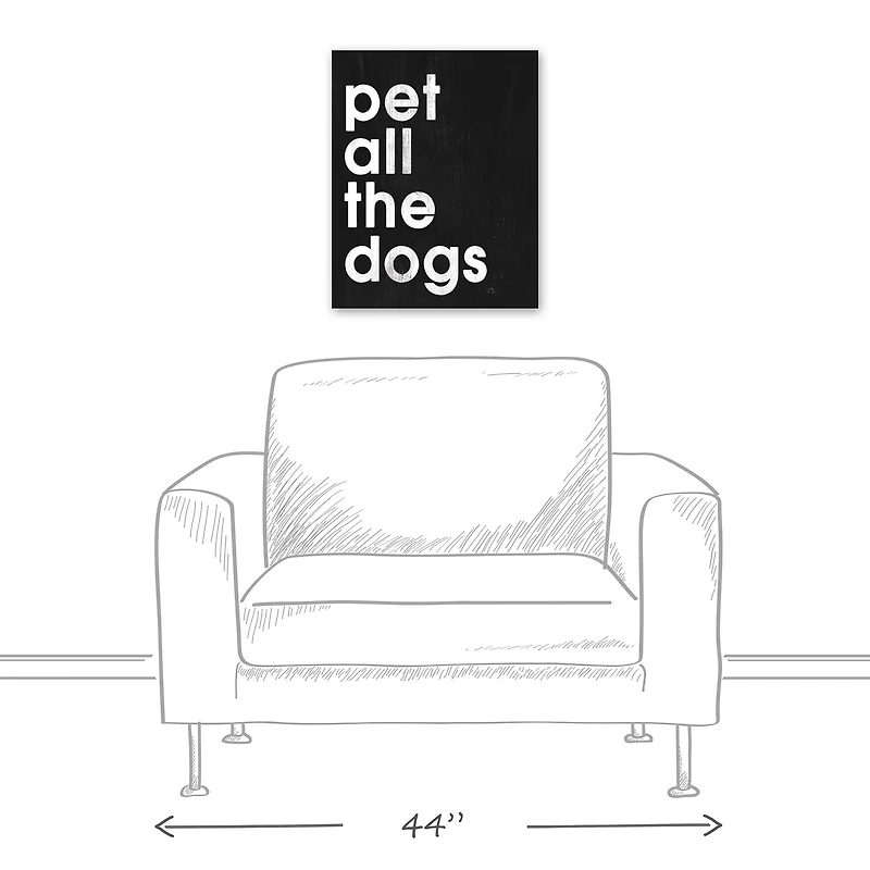 Pet All The Dogs 16" x 20" Canvas Wall Art