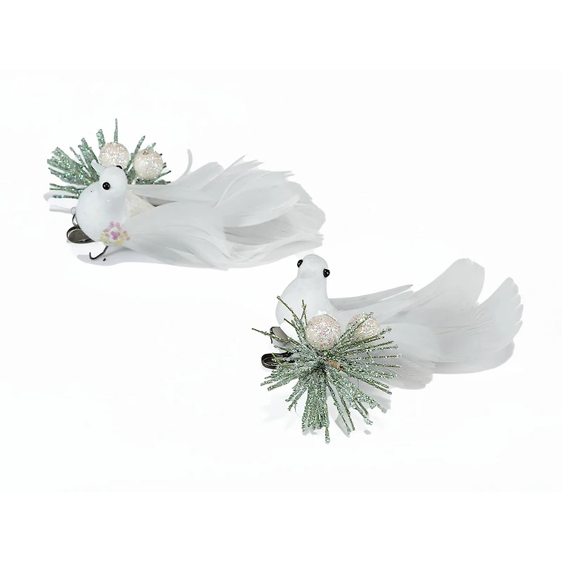 White Clip-On Doves, 2ct. by Ashland®