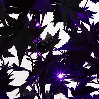 4ft. Pre-Lit Artificial Halloween Black Maple Tree with 180 Orange & Purple LED Lights