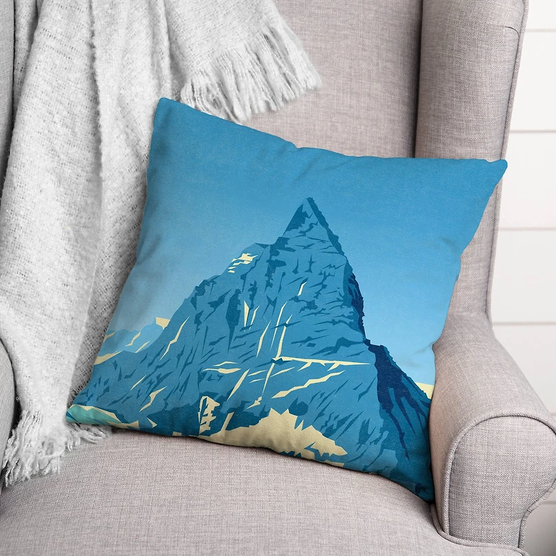 Mountain Range 18x18 Throw Pillow