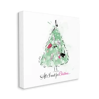 Stupell Industries All I want For Christmas Fashion Canvas Wall Art