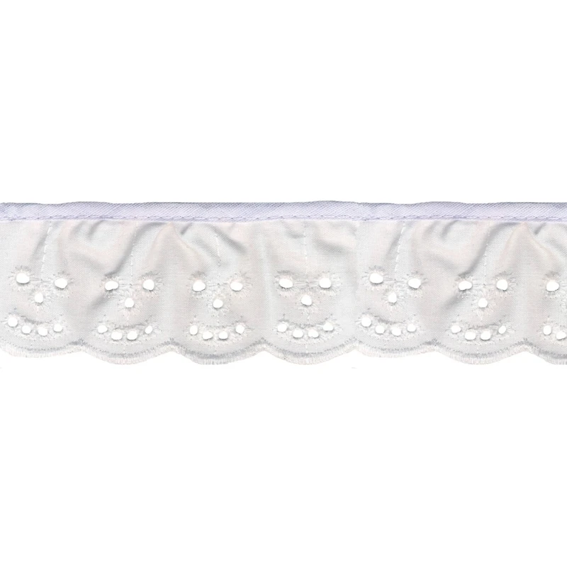 Wrights White Simplicity Bridged Eyelet