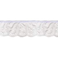 Wrights White Simplicity Bridged Eyelet