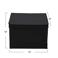 Household Essentials Canvas Storage Boxes with Lids