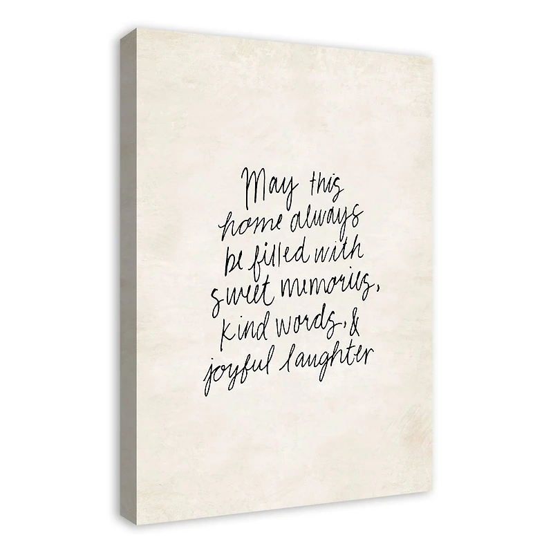 Sweet Memories, Kind Words, Joyful Laughter 20" x 30" Canvas Wall Art