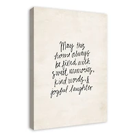 Sweet Memories, Kind Words, Joyful Laughter 20" x 30" Canvas Wall Art