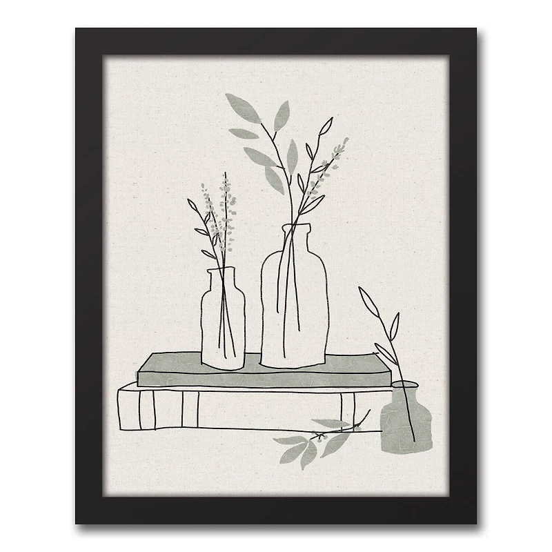 Sage Books Black Framed Canvas Wall Art