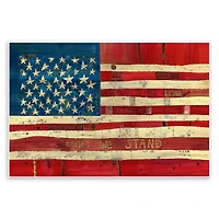 Stupell Industries United We Stand Independence Day Festive American Flag Wall Plaque Art