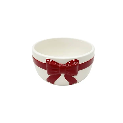 4" Red Bow Ceramic Ramekin by Makery™