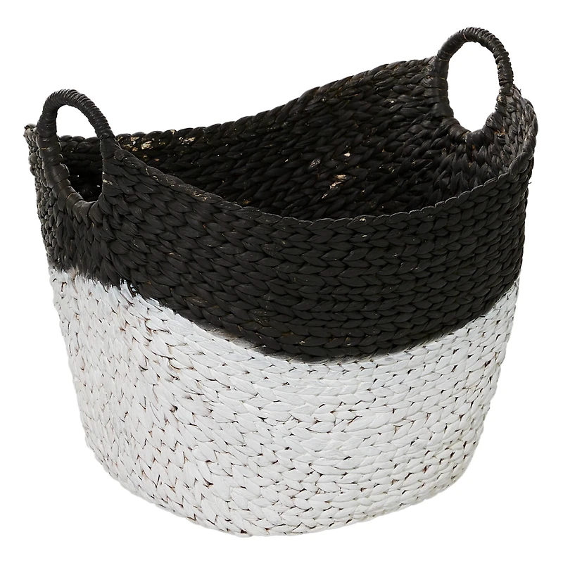 CosmoLiving by Cosmopolitan Black Sea Grass Contemporary Storage Basket