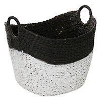 CosmoLiving by Cosmopolitan Black Sea Grass Contemporary Storage Basket