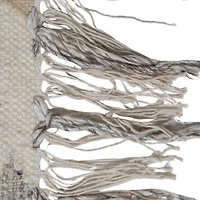 Hello Honey® 4ft. x 6ft. Multicolor Woven Wool & Cotton Blend Kilim Rug with Fringe