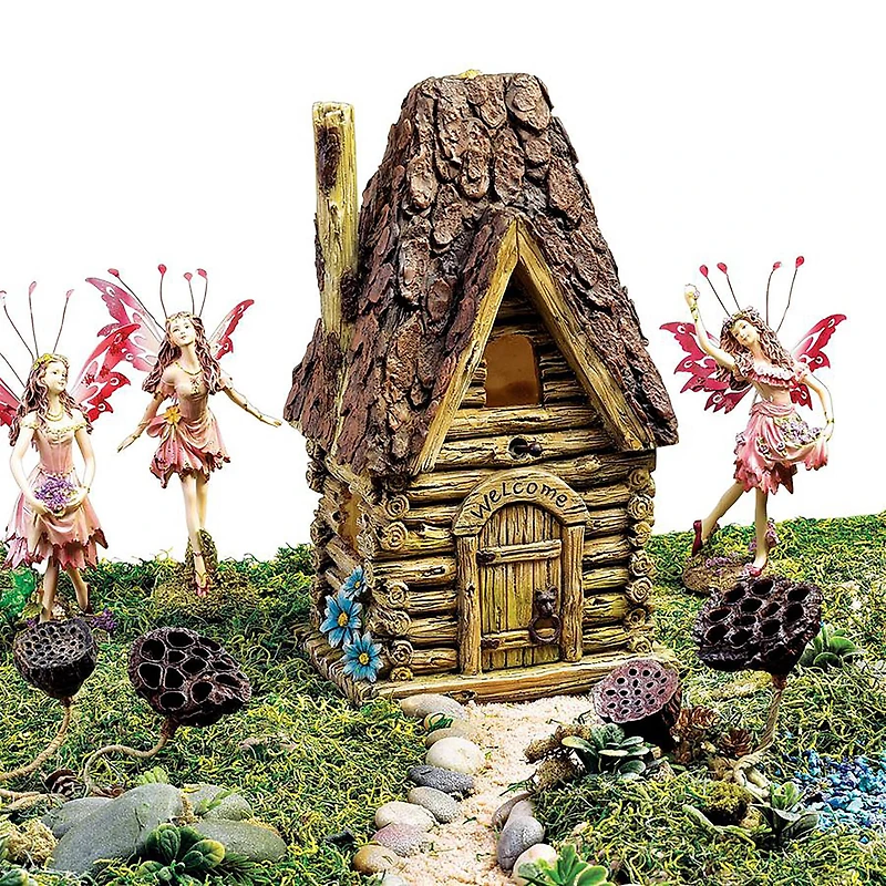 Design Toscano 13.5" Woodland Fairy Garden House Statue