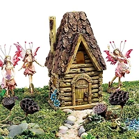 Design Toscano 13.5" Woodland Fairy Garden House Statue