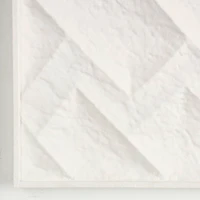 White metal geometric dimensional wall décor