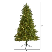 6.5ft. Pre-Lit Vermont Spruce Artificial Christmas Tree, Warm White LED Lights