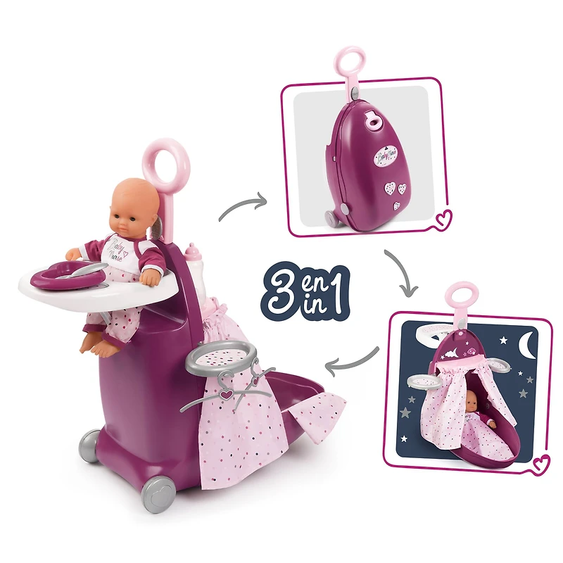 Smoby Toys Purple Trolley For Dolls