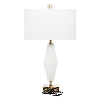 31" Gold Glass Transitional Table Lamp
