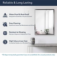 Head West Brushed Nickel Stainless Steel Beveled Accent Vanity Mirror