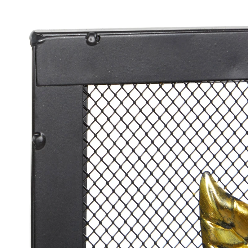 Metal Farmhouse Fireplace Screen