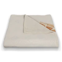 50" x 60" Giraffe Smelling Flowers Coral Fleece Blanket
