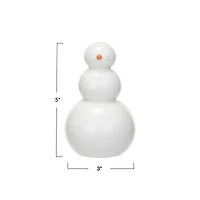 Hello Honey® 5" White Stoneware Snowman Décor