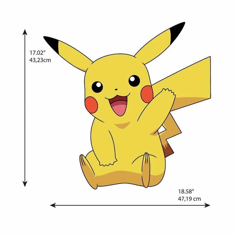 RoomMates Pikachu Peel & Stick Giant Wall Decal