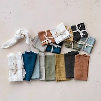 Hello Honey® 18" Square Stonewashed Linen Dinner Napkins