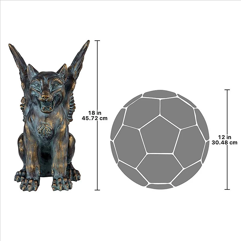 Design Toscano 18" Caesar's Griffin Winged Lion Statue