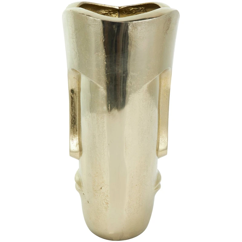 Gold Glam Aluminum Face Vase Set