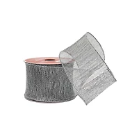 2.5" x 20ft. Silver Metallic Crinkle Wired Ribbon by Celebrate It®