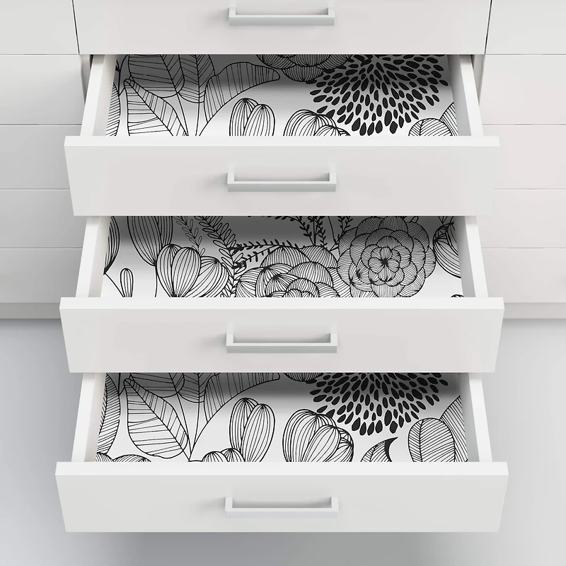 NuWallpaper Black Secret Garden Peel & Stick Wallpaper