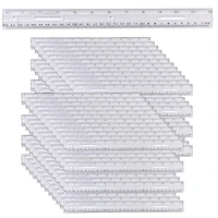 Charles Leonard Clear 12" Plastic Ruler, 48ct.