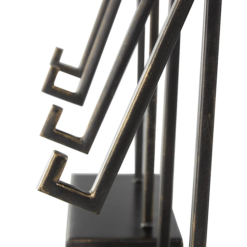 Black Metal Modern Abstract Easel Set