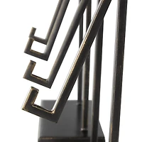 Black Metal Modern Abstract Easel Set