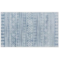 Blue Geometric Print Washable Area Rug by Ashland